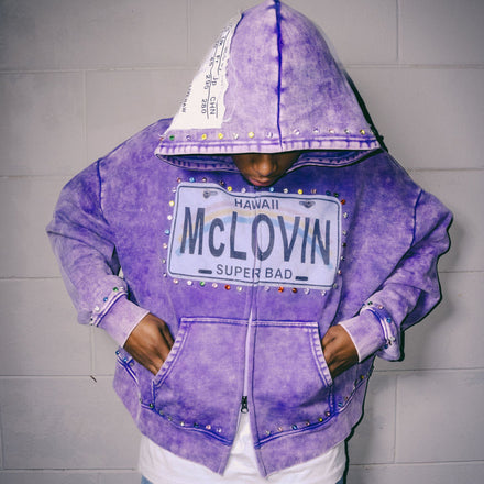 Mclovin “static grape” hoodie