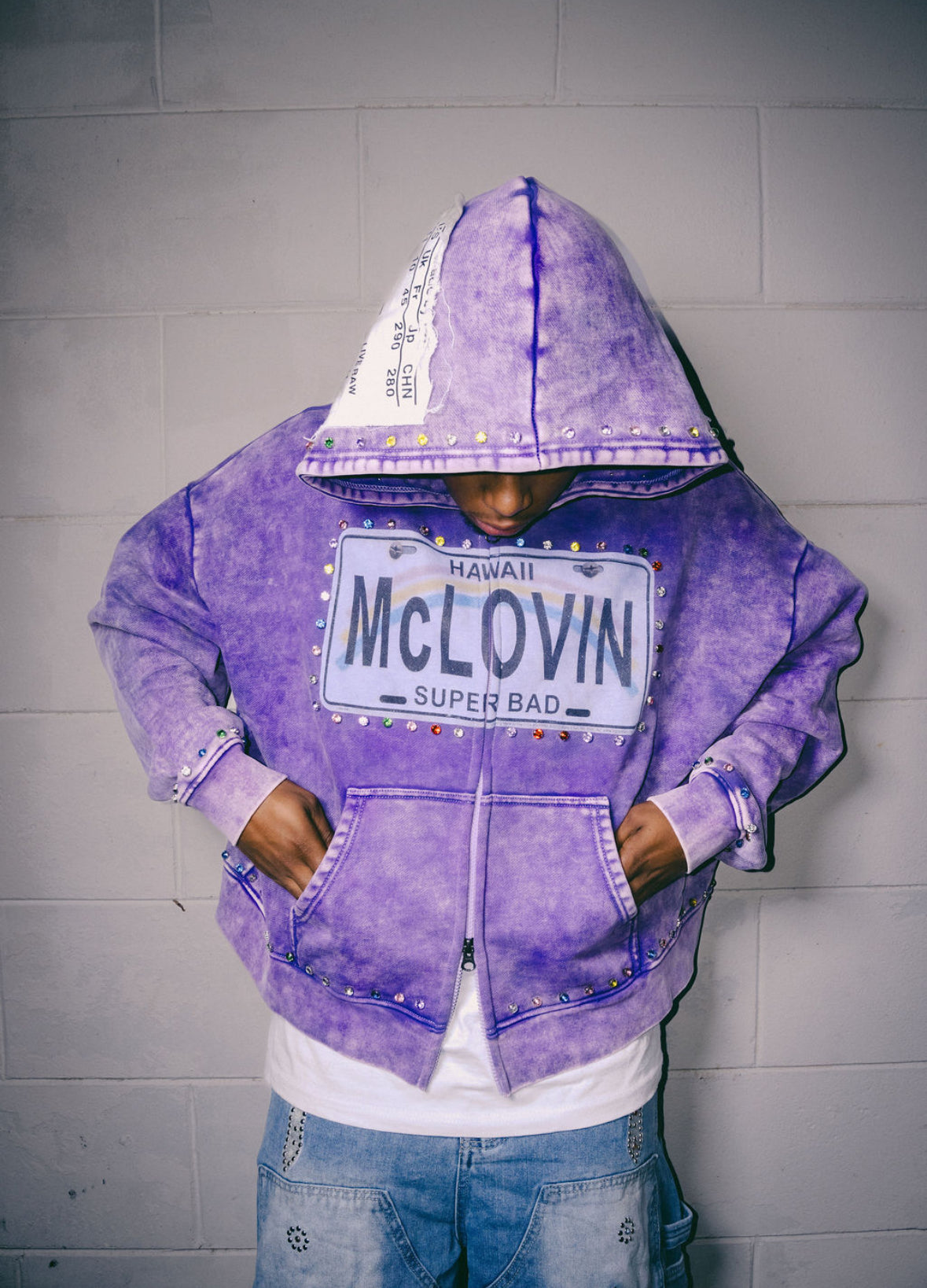 Mclovin “static grape” hoodie