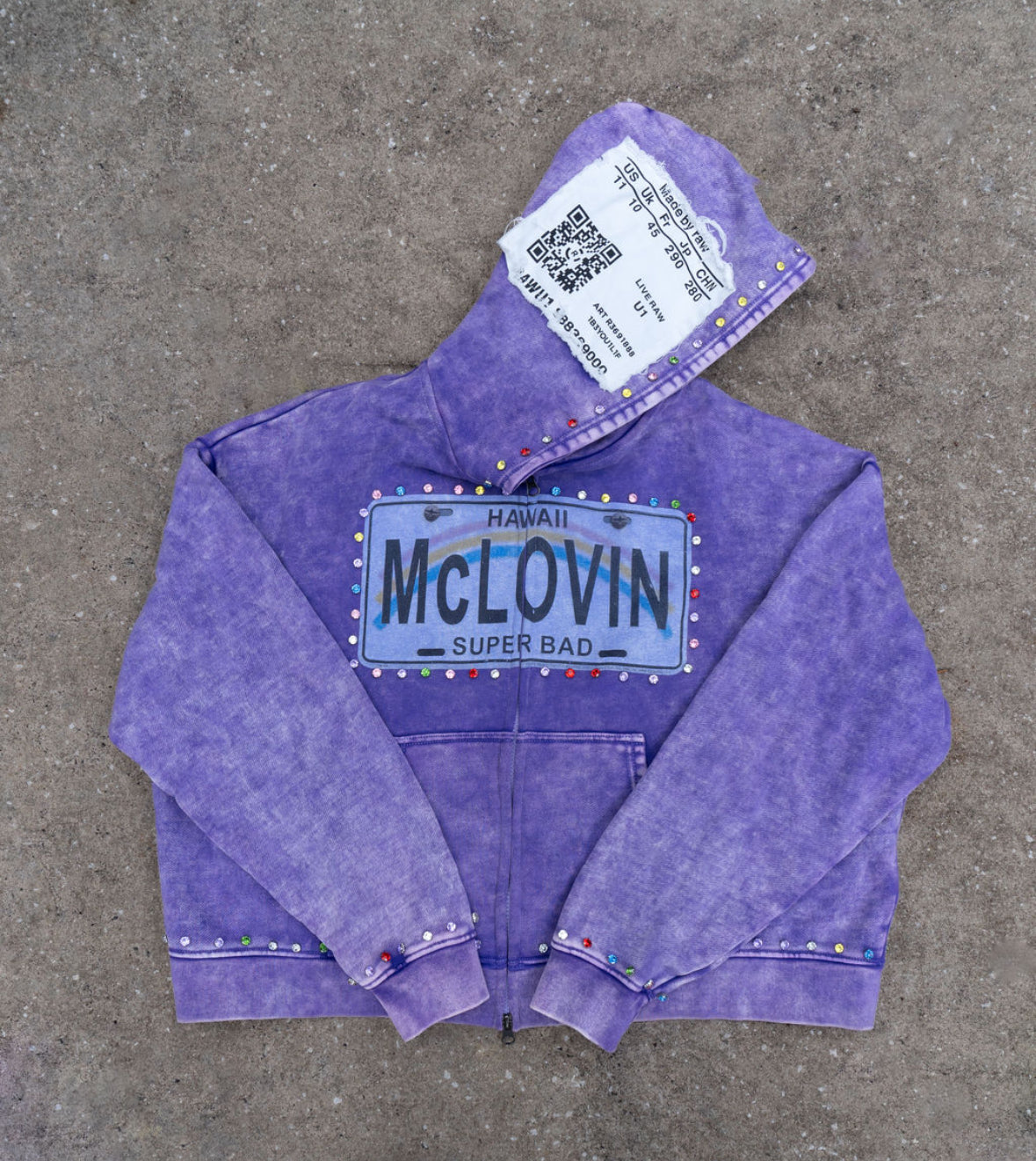 Mclovin “static grape” hoodie