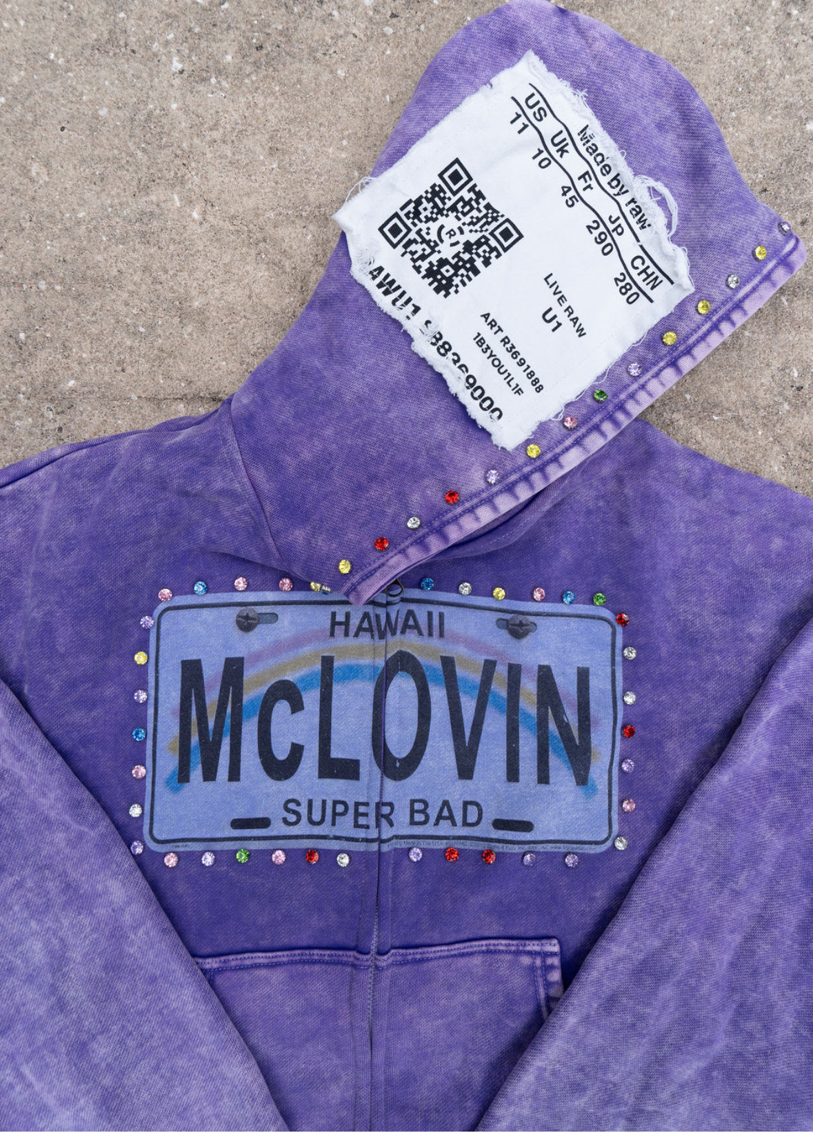 Mclovin “static grape” hoodie
